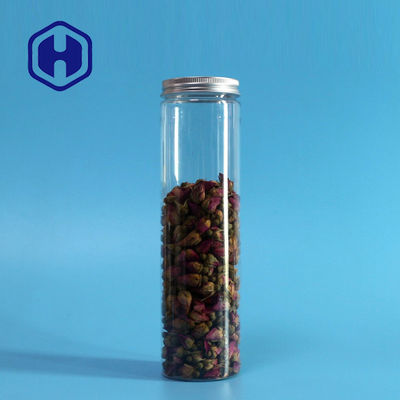 অ্যালুমিনিয়াম ঢাকনা সহ 420ml রাউন্ড লিক প্রুফ প্লাস্টিক জার লং বার বিস্কুট প্যাকেজিং